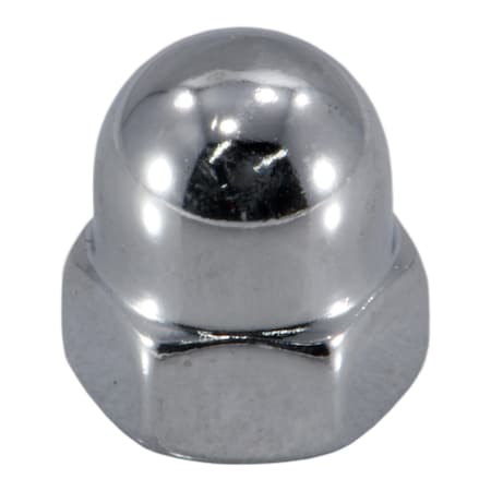 Midwest Fastener Standard Crown Cap Nut, M6-1.00, Steel, Chrome Plated, 10 PK 74566